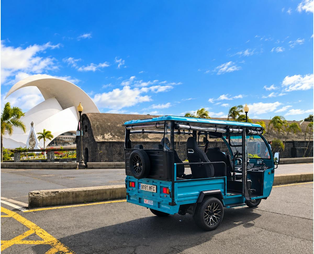 Culturele en moderne tuk-tuk-tour door Santa Cruz de Tenerife