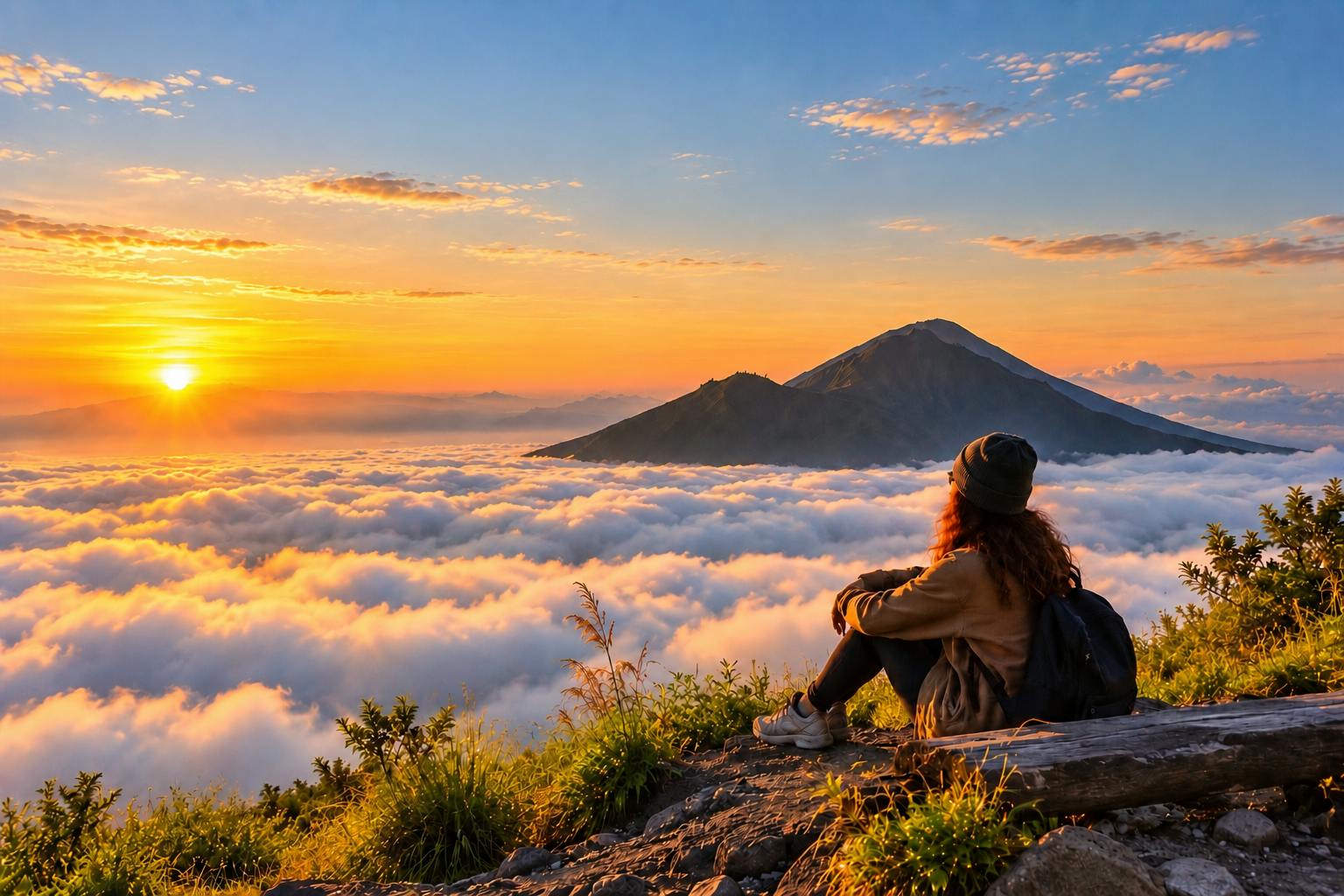Mount Batur sunrise hike and hidden waterfall visit