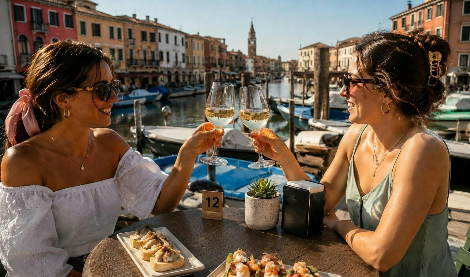 Prova privada de vinhos com harmonização gastronómica em Chioggia