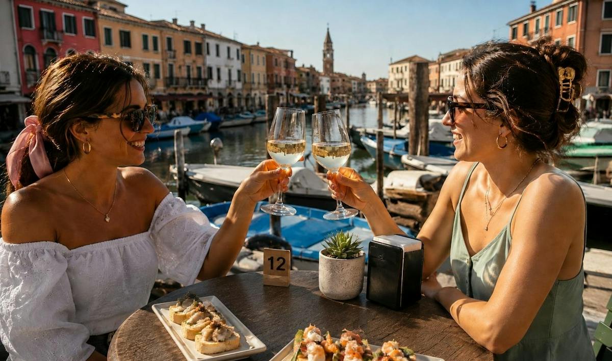Degustazione privata di vini con abbinamento di cibo a Chioggia