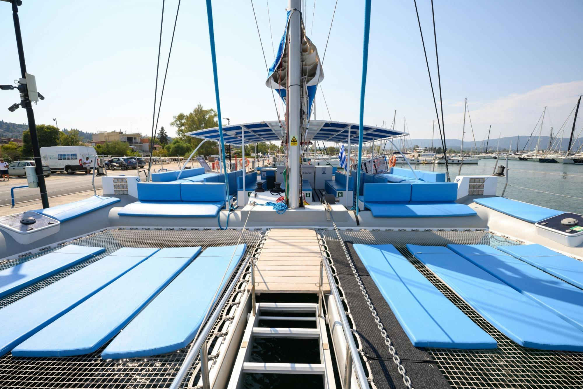 Adults-only Corfu sunset catamaran cruise with drinks, dinner and optional transfers