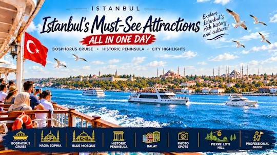 Hagia Sophia, crociera sul Bosforo, visita guidata in piccolo gruppo della Moschea Blu