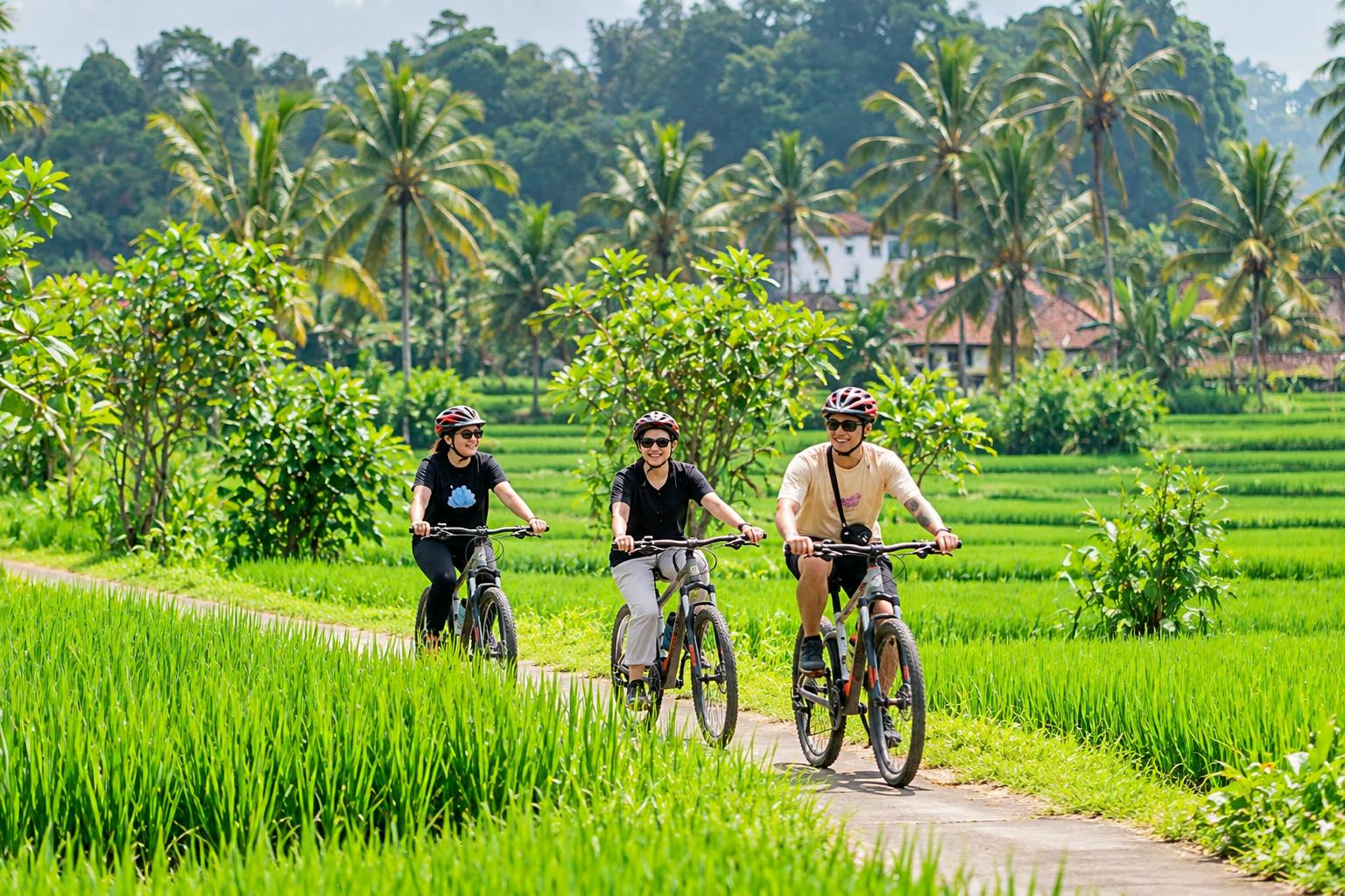 Excursion d'une journée à vélo et aux cascades à Ubud