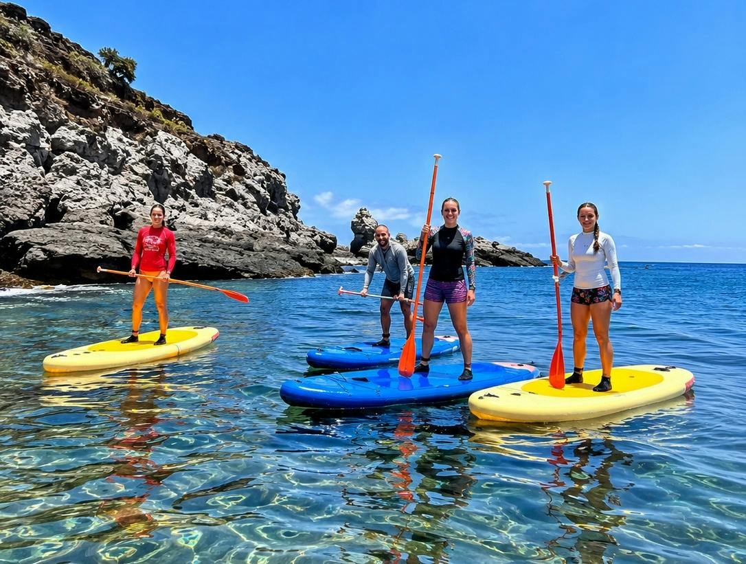 Guided paddleboarding tour in Playa Paraiso