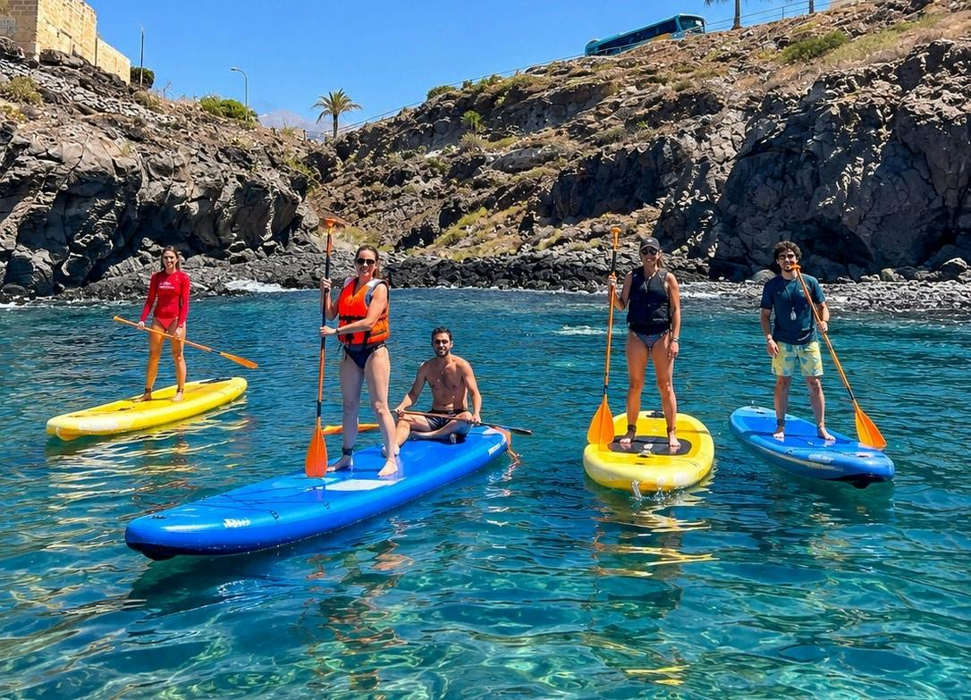 Guided paddleboarding tour in Playa Paraiso