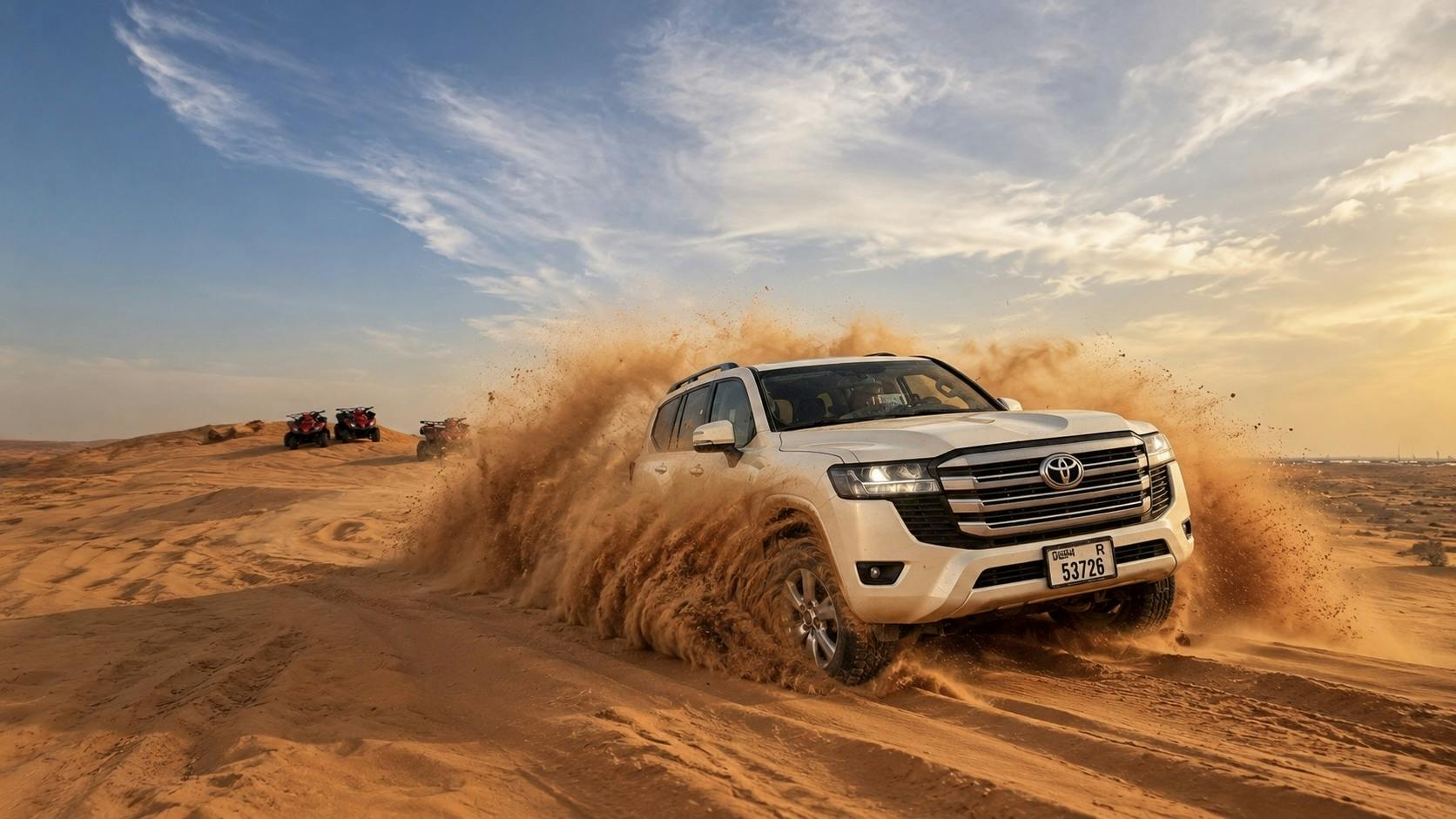 Desert safari with sandboarding and dinner from Dubai