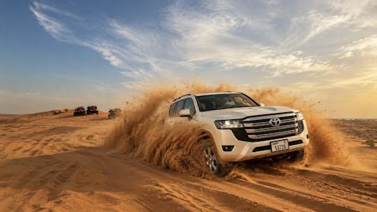Desert safari with sandboarding and dinner from Dubai