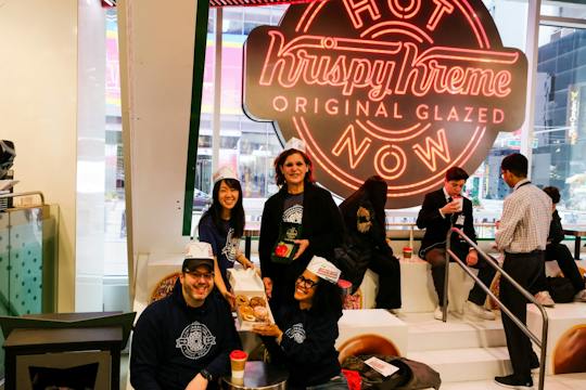 Times Square walking tour with doughnut shop visits