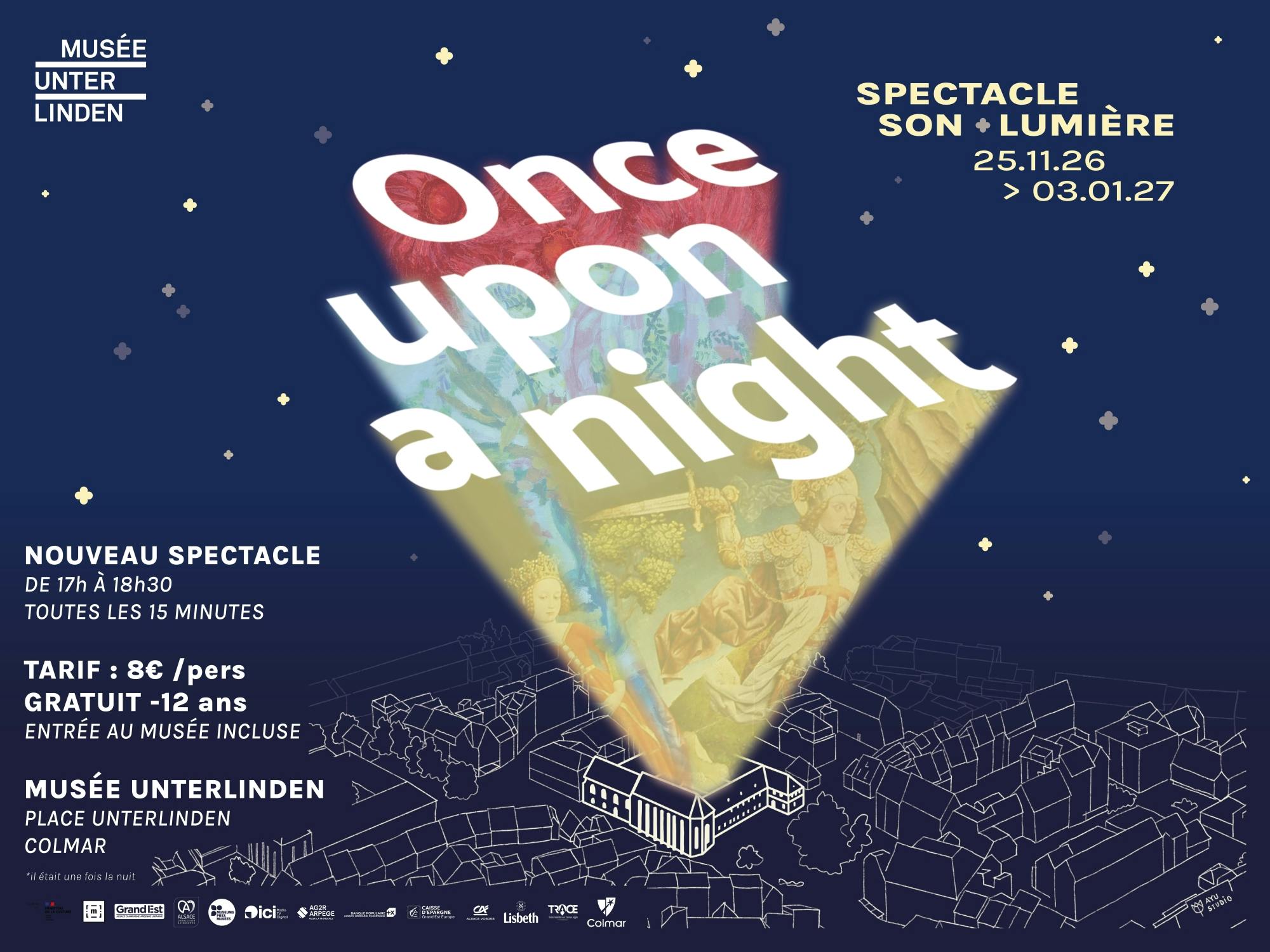 Entrada al Museo Unterlinden con el espectáculo de luz y sonido Once Upon a Night