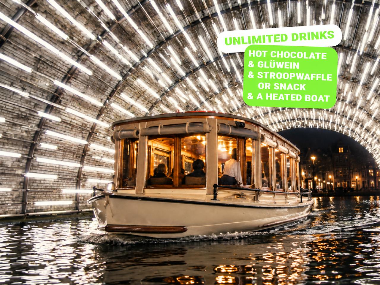 Amsterdam Light Festival rondvaart op een luxe boot met drankjes
