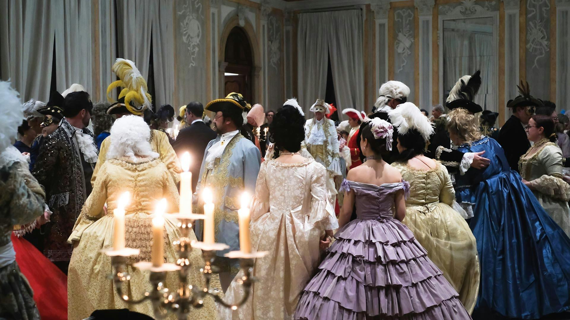 Carnival masked ball 'Minuetto 1800' in Venice