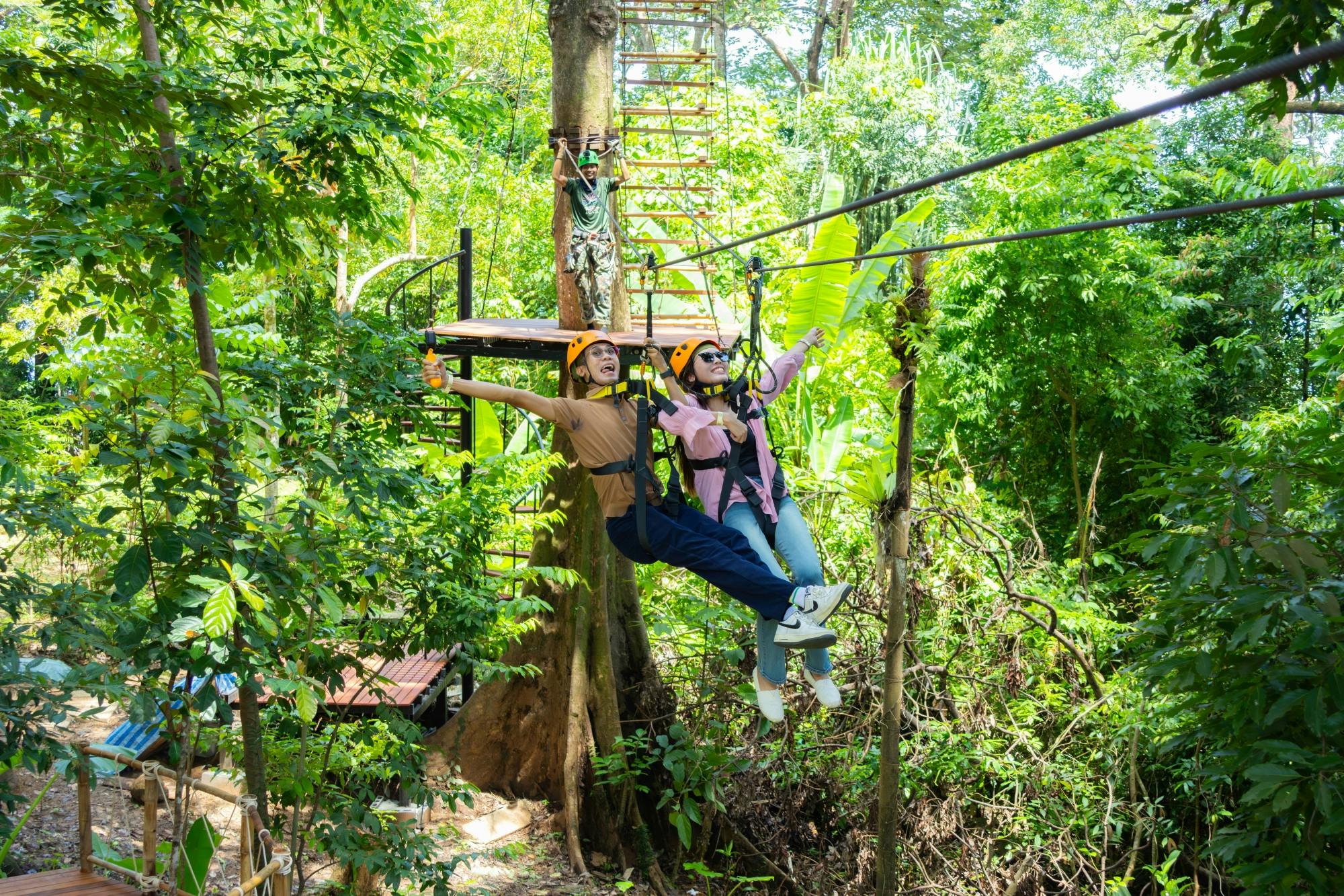 Zip-line jungle adventure in Khao Lak