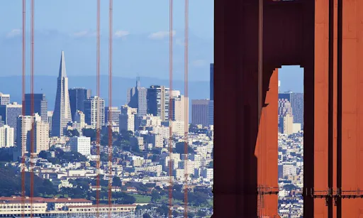 san francisco - city tour - city from bridge