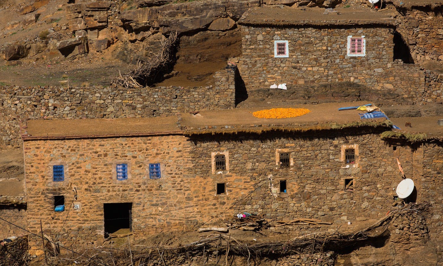 Traditional village in Atlas Mountain in Morocco.jpg
