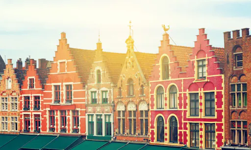 Medieval city Brugge, Belgium. Beautiful Grote Markt.jpg