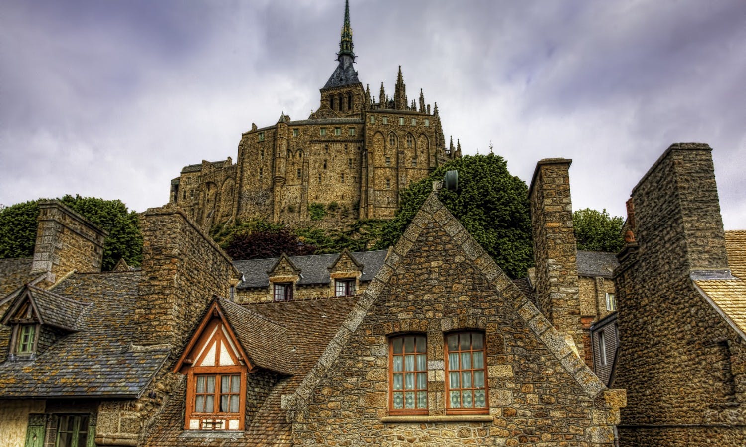 The town of Mont St Michel in Normandy.jpg