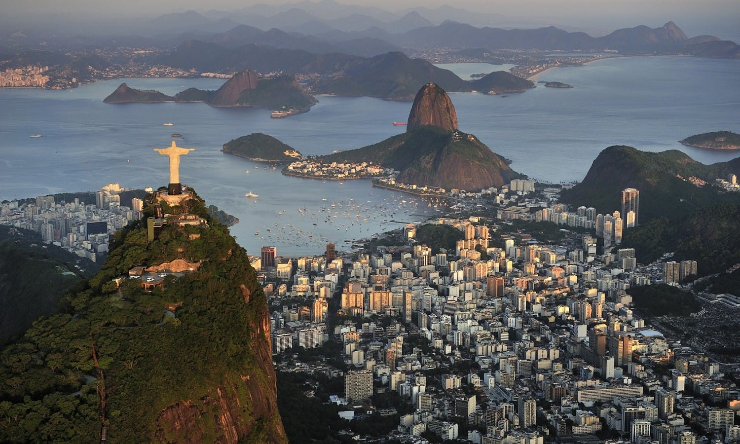 Aerial view of Christ, Sugarloaf, Guanabara Bay, Rio de Janeiro.jpg