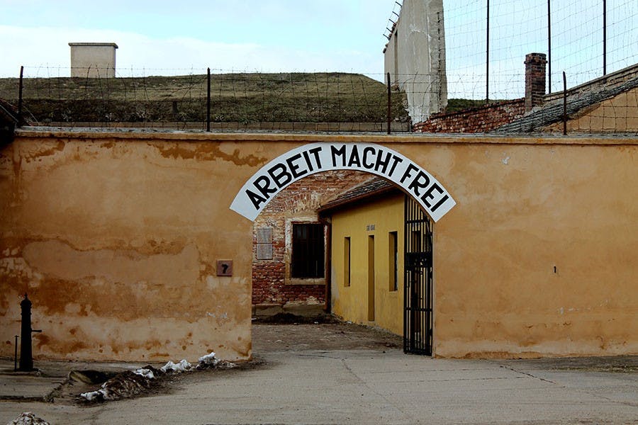 Prague Terezin concentration camp entrance.jpg