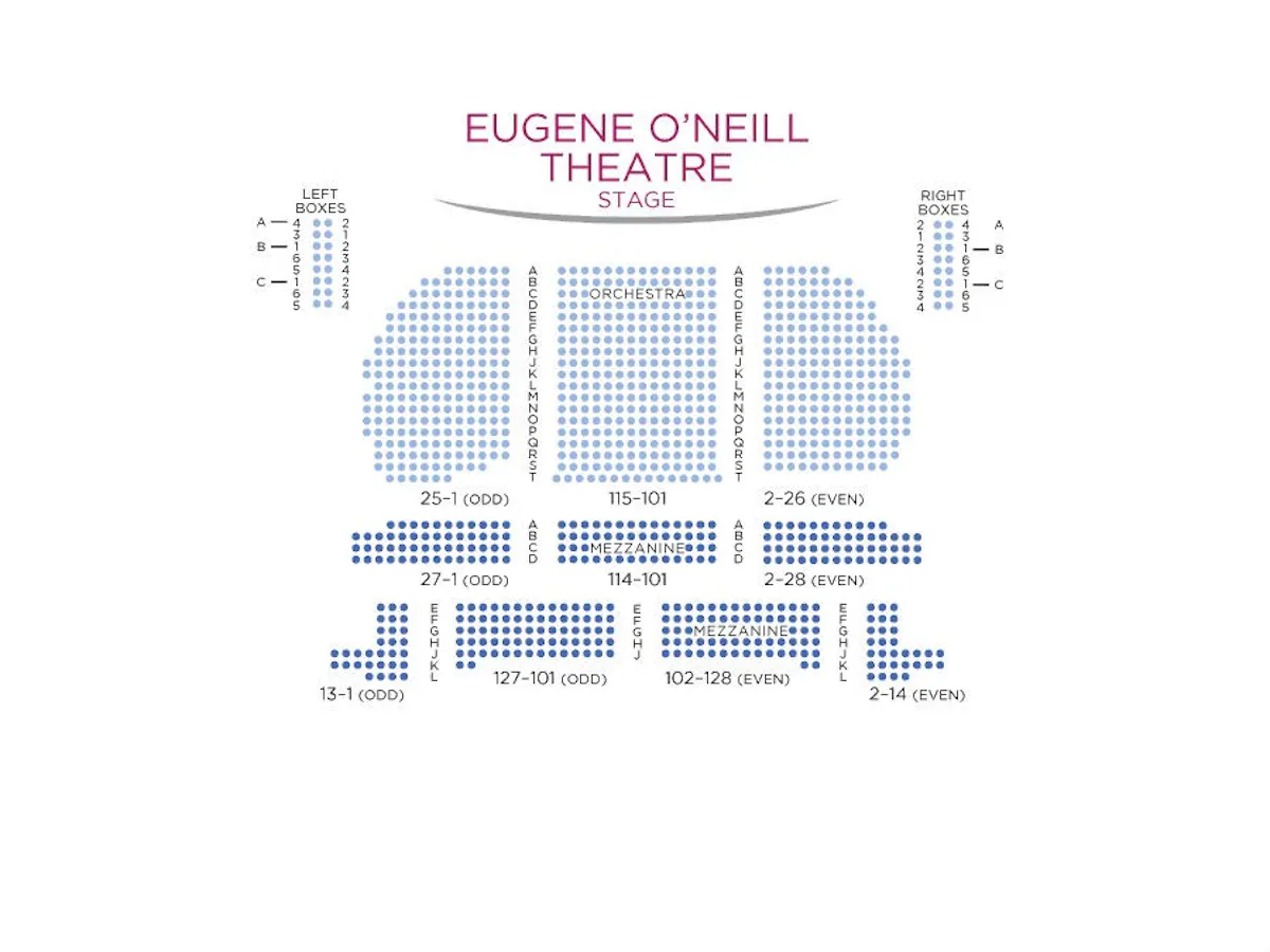 Eugene ONeill Theatre seating plan.jpg