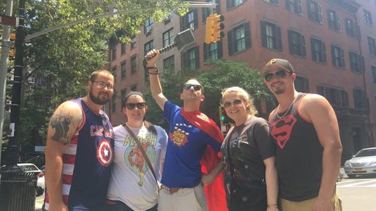 Superhero bus tour of NYC