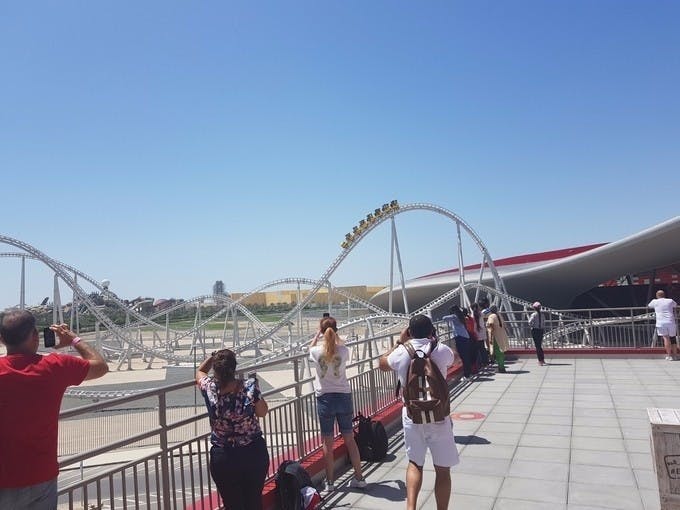 Abu Dhabi Ferrari World roller coaster