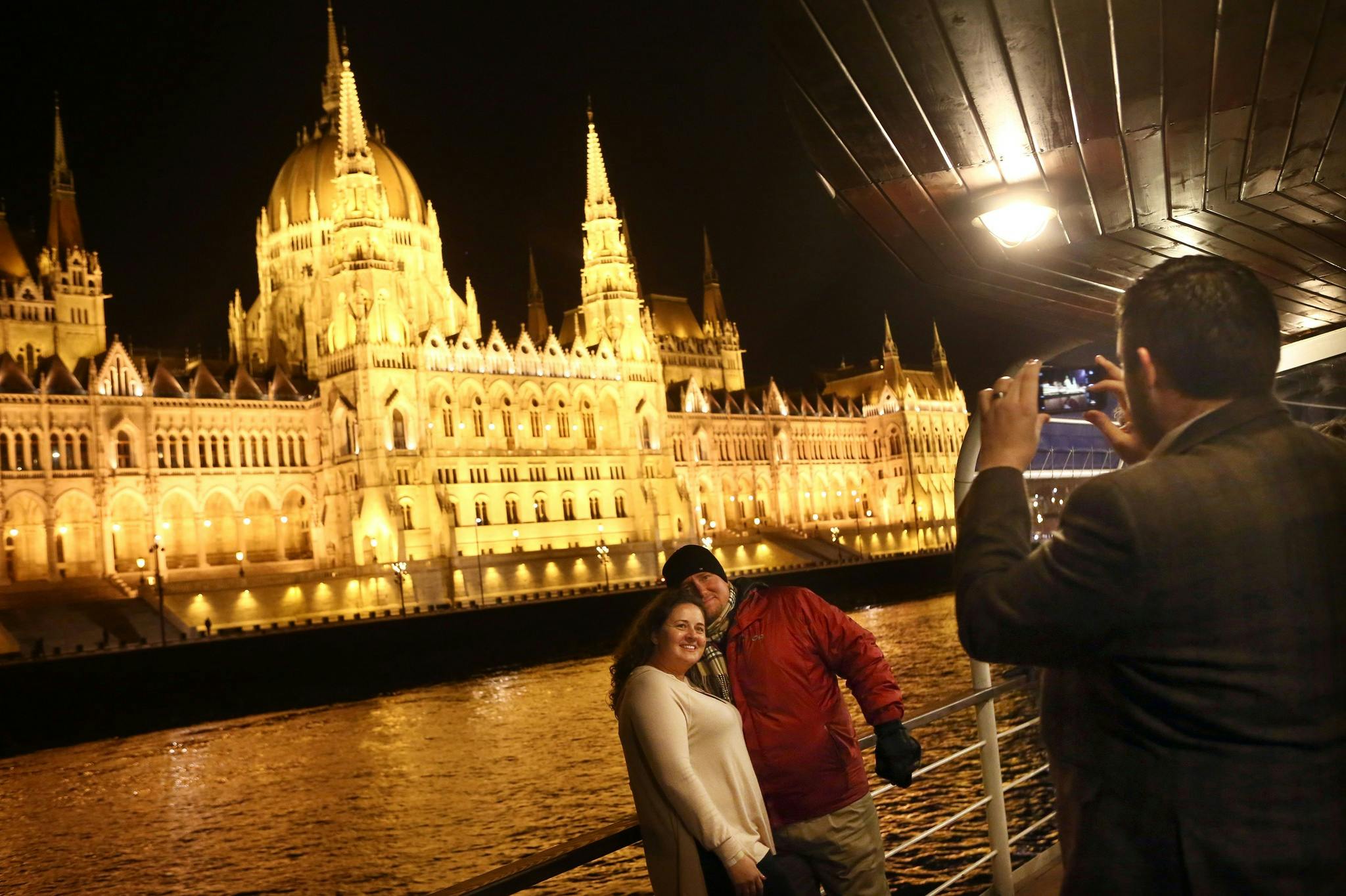 Budapest river cruise christmas people taking pictures.jpg