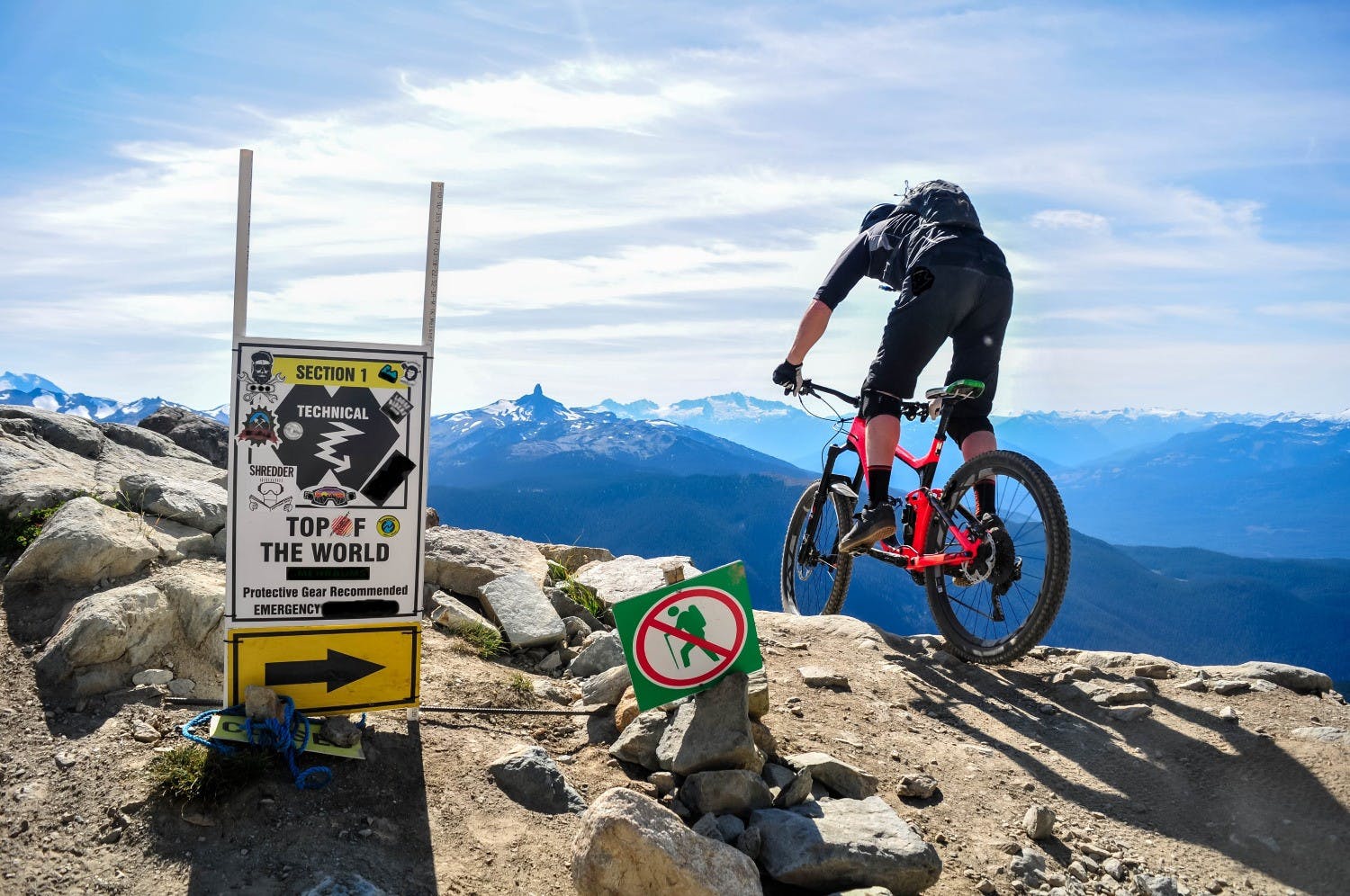 top of the world mountain bike trail