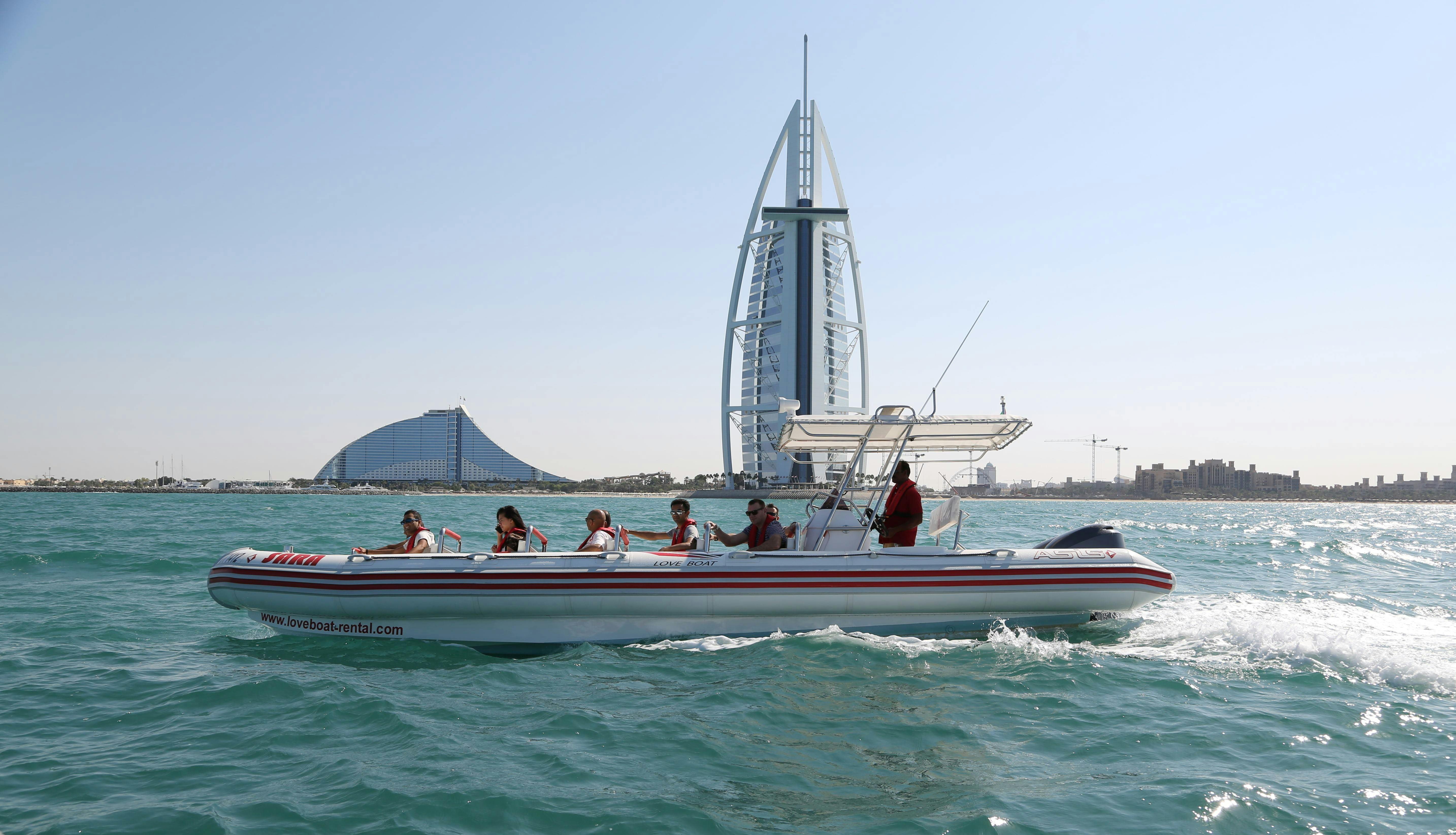 Visions of Dubai rib boat cruise Burj Al Arab