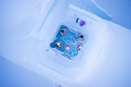 snow sauna jacuzzi