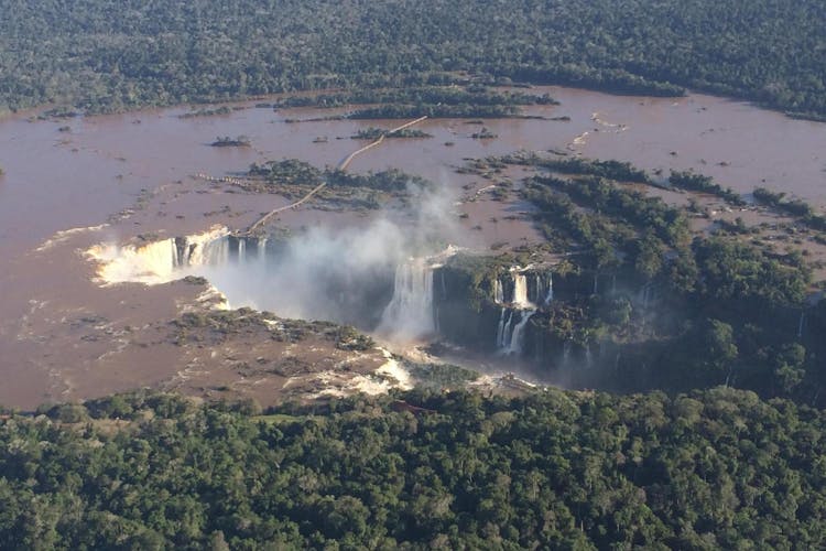 Iguassu falls panoramic helicopter flight