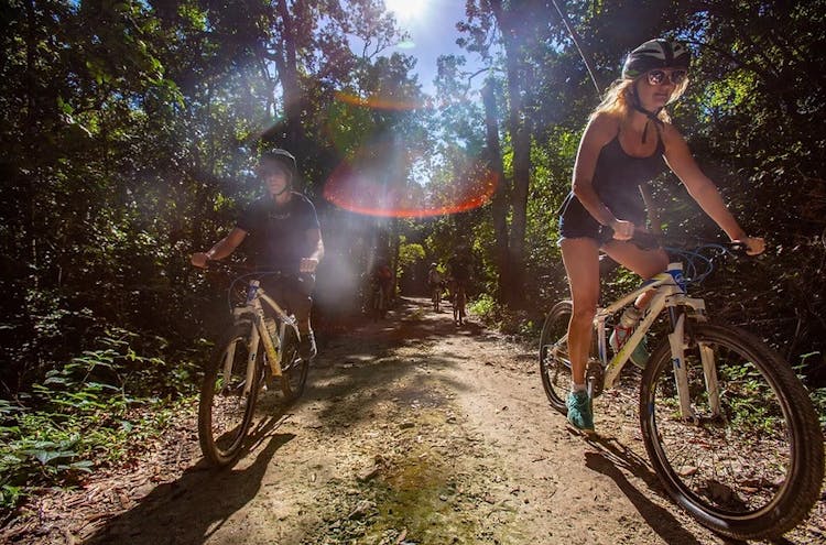 Cenote trail bike tour
