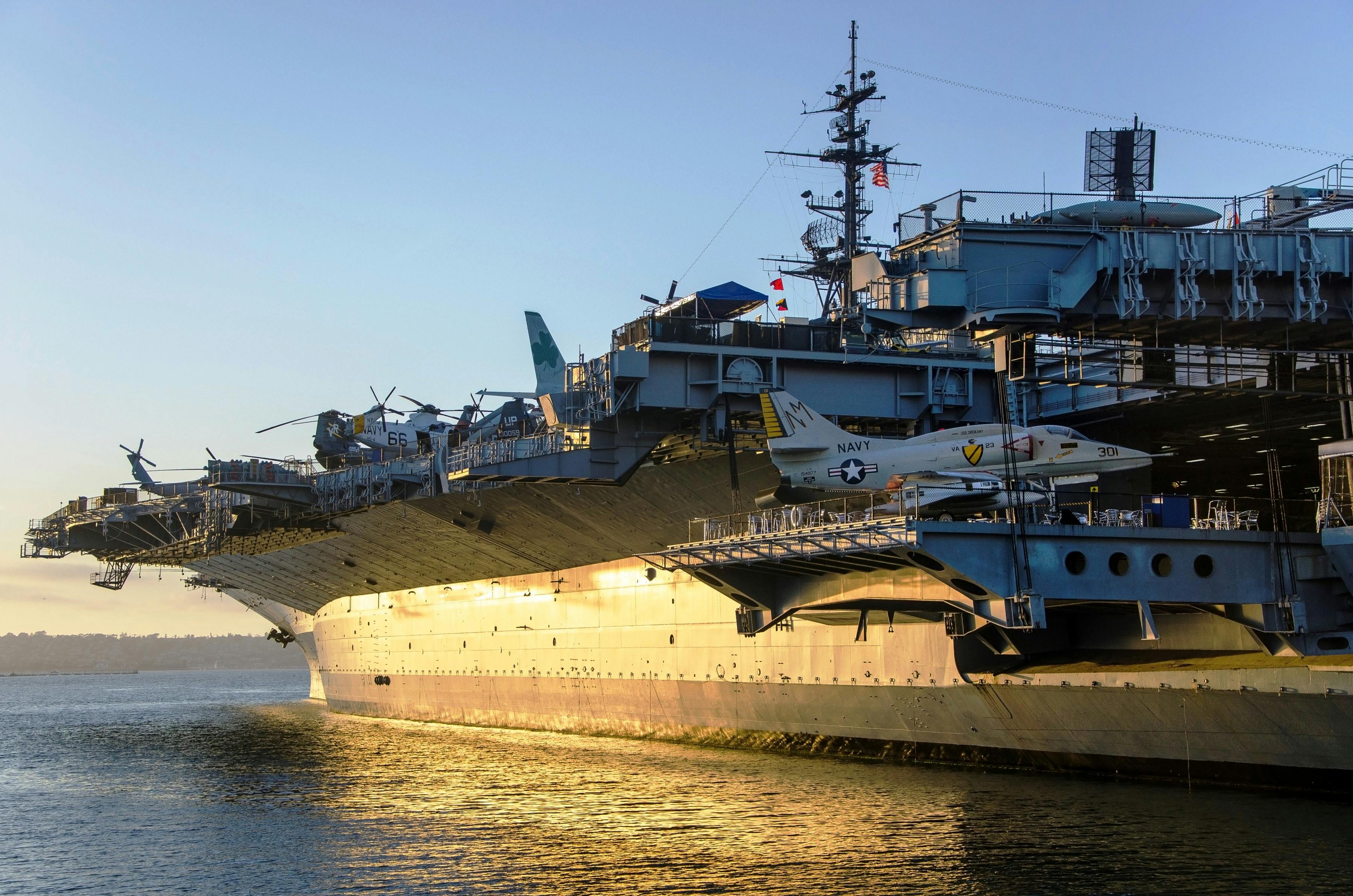 USS Midway Sunset Reflection.jpg