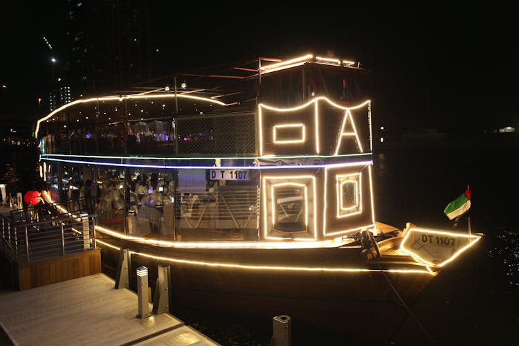 Dubai luxury canal dinner cruise with optional transfer and beverages