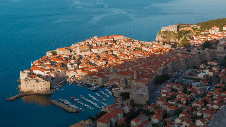 Sunset panoramic drive from Dubrovnik