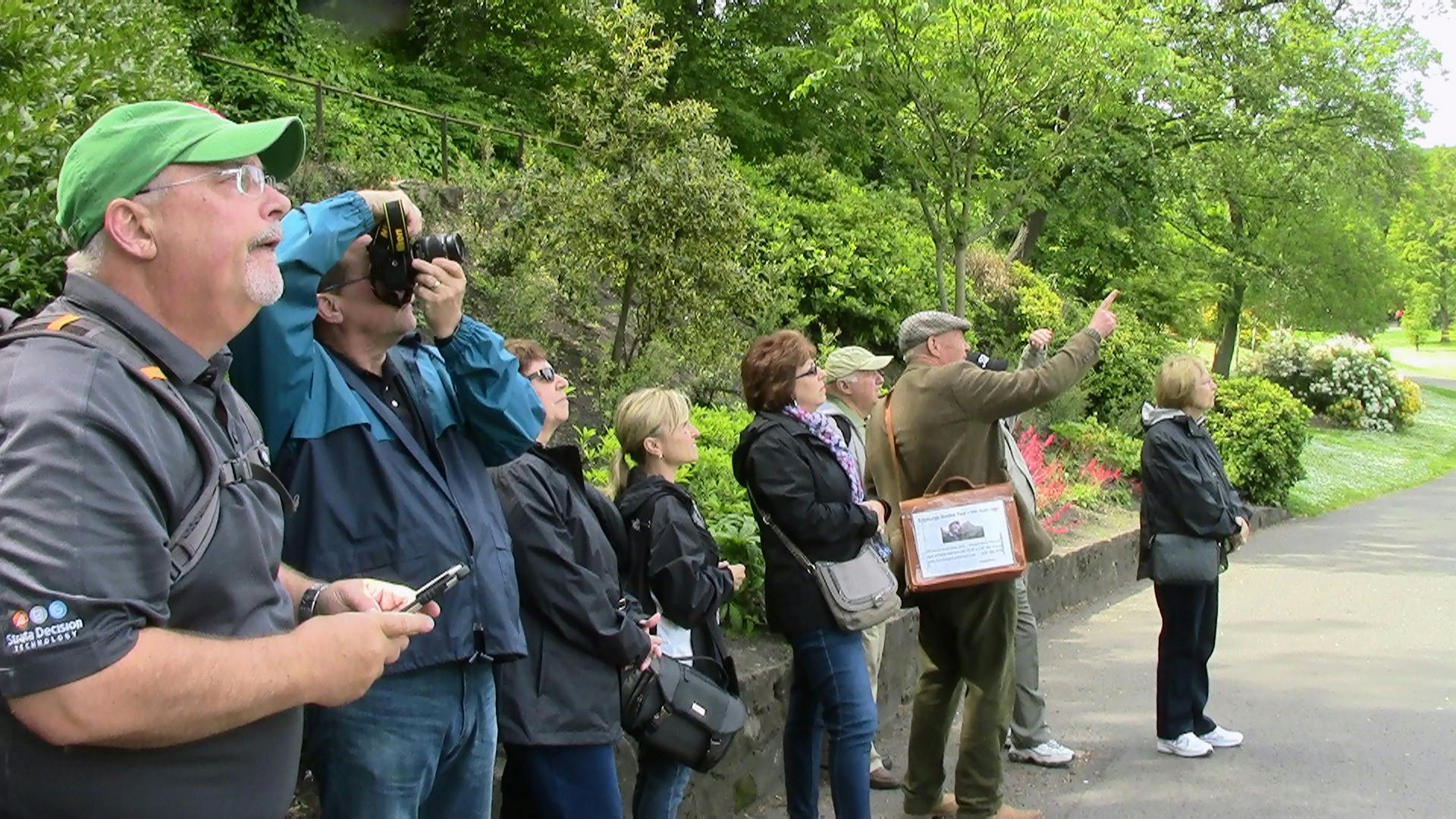 Group tours - Stuart Usher with fascinated clients at Princess Street Gardens.jpg