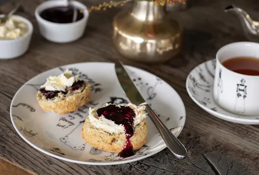 RESTAURANT - afternoon tea mulberry scones with berry jam and clotted cream.jpg