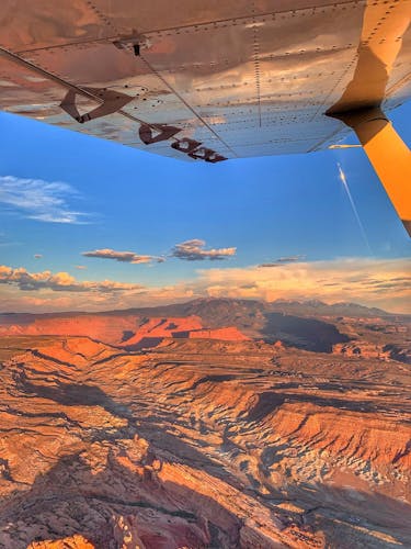 Sunset Canyonlands National Park airplane scenic tour
