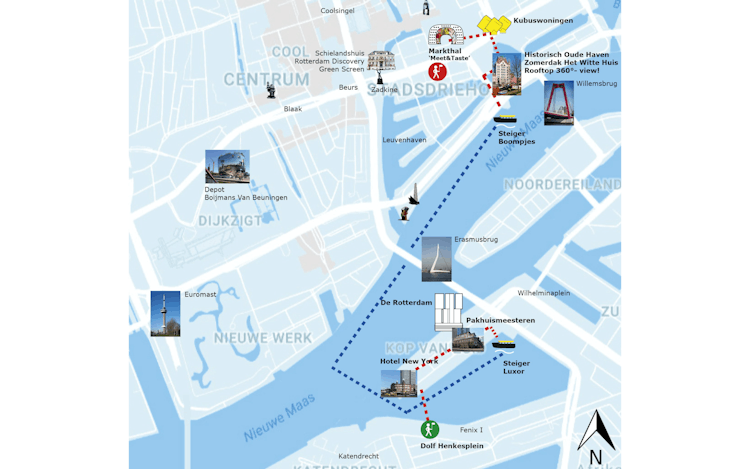 Private highlight tour of Rotterdam with water taxi ride