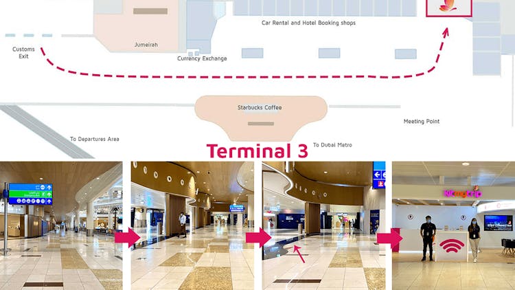 Dubai 4G tourist SIM card DXB Airport Pick Up