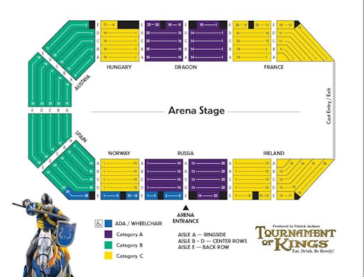 Tournament of Kings: Seating Chart & Best Seats - Vegas Primer
