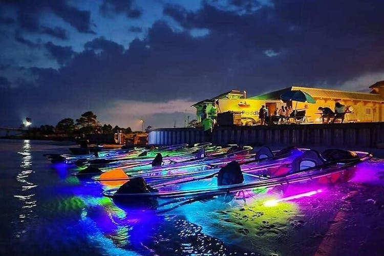 Lagunas Pensacola Beach night time glow paddle experience