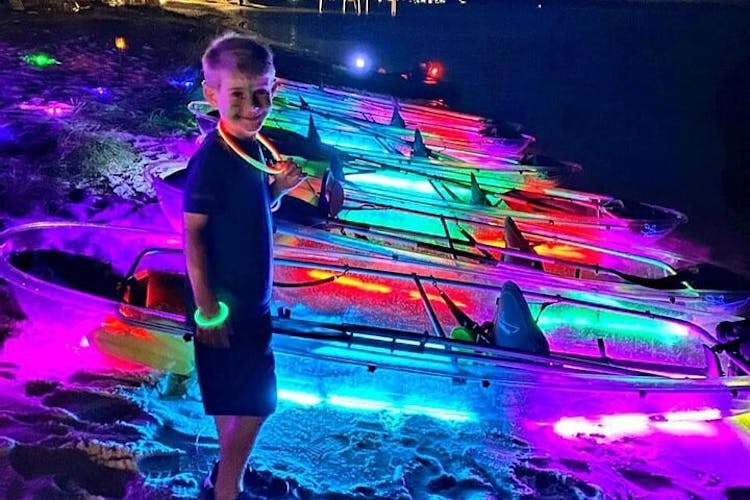 Night time glow paddle at Margaritaville Pensacola Beach